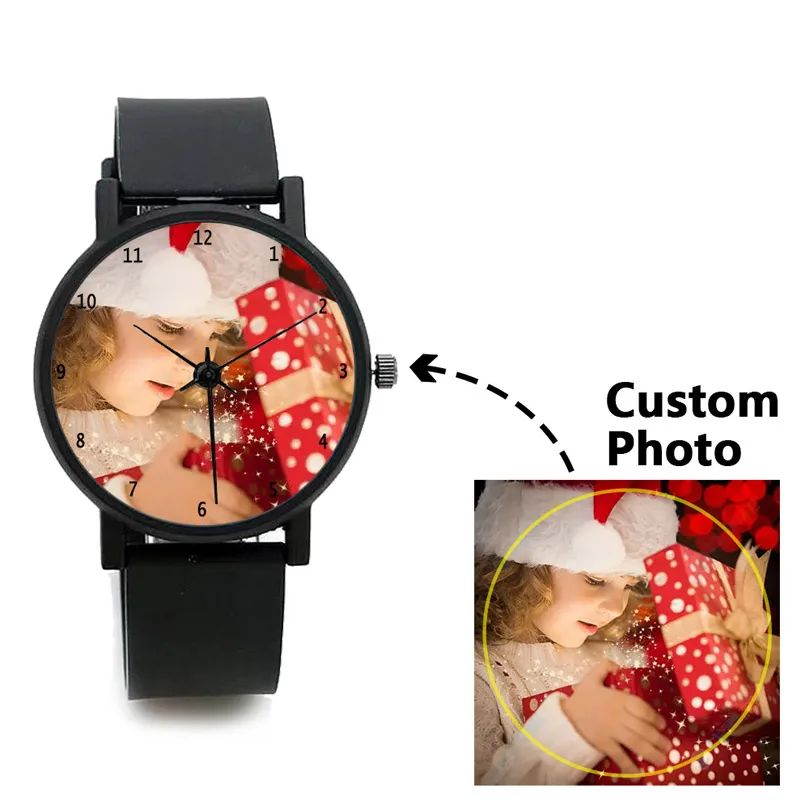 Creative Design, Customized Photo Dial, Printed Cartoon Brand Logo Quartz Neutral Watch Men's and Women's Quartz Watch Gift