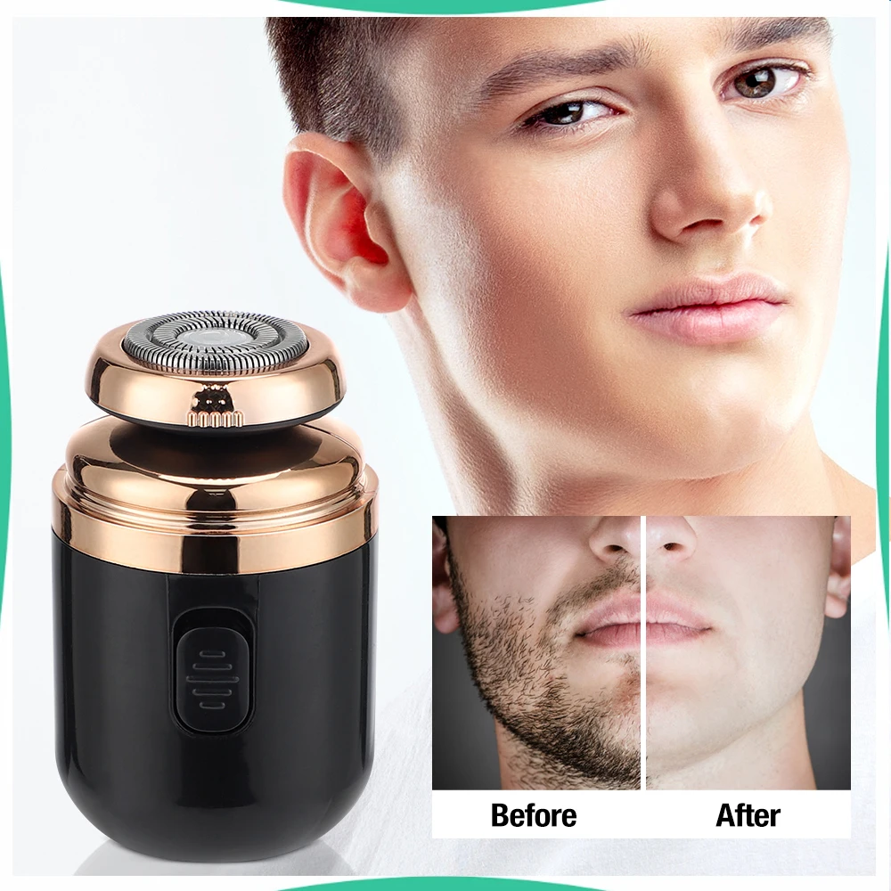 Mini Shaver Electric Small Portable Hair Trimmer USB Rechargeable Men's Razor Painless Shaving Use While Charging Cutting Tool