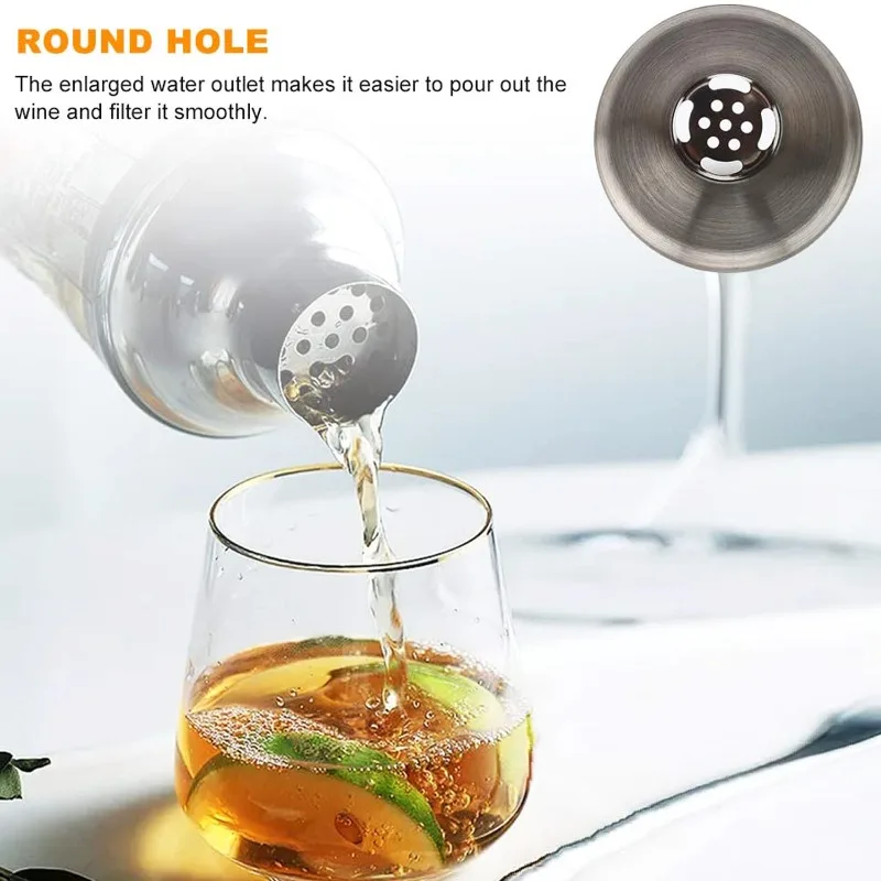 13Pcs Multi Size Metal Cocktail Shaker Bar Kit Jigger Ice Tongs Mix Spoon Complete Mixology Essentials For DIY Bar Drinks