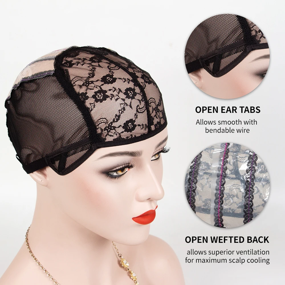 AliLeader Durable Ventilated Wig Caps With Adjustable Straps