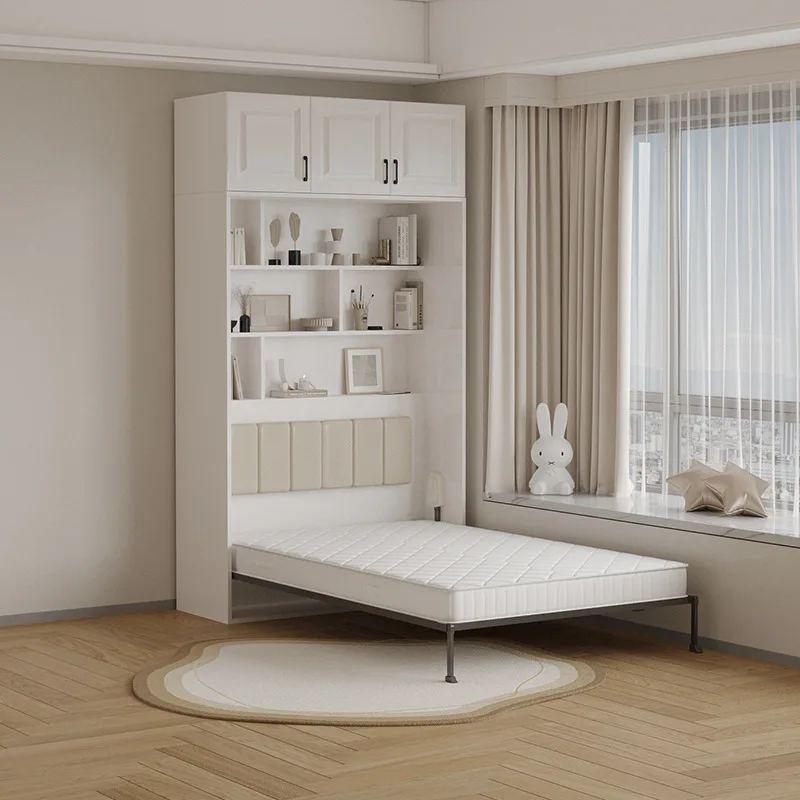 Multifunctional forward flip rollover folding bed cabinet integrated invisible bed balcony study wall bed