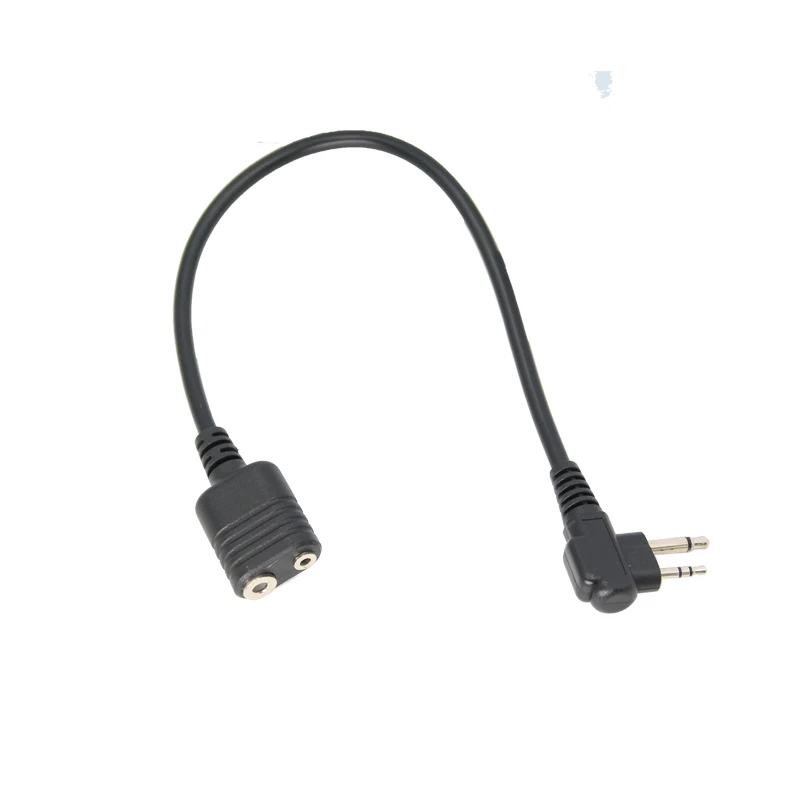 Disesuaikan dengan kabel adaptor headphone VGC N75 N76 walkie talkie ke mikrofon adaptor tipe-k/kabel koneksi headphone