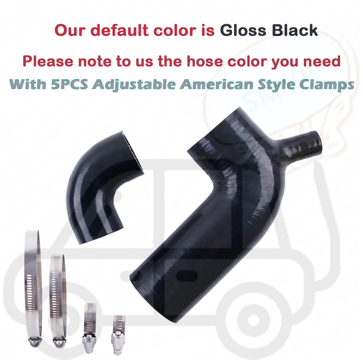 For Jeep Wrangler JK 2.8 CRD Diesel 2007-2017 4721136AG 4721136AH Car Auto Tools Air Cleaner Intake Hoses Silicone Tube Kit 2PCS