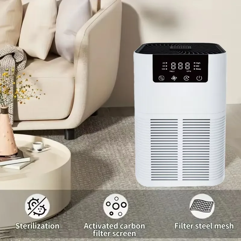 2025 الذكية منقي هواء صغير المحمولة الأيونات السالبة الأنظف للمنزل مكتب الحمام الحيوانات الأليفة رائحة الدخان مزيل الروائح تصفية منقي هواء