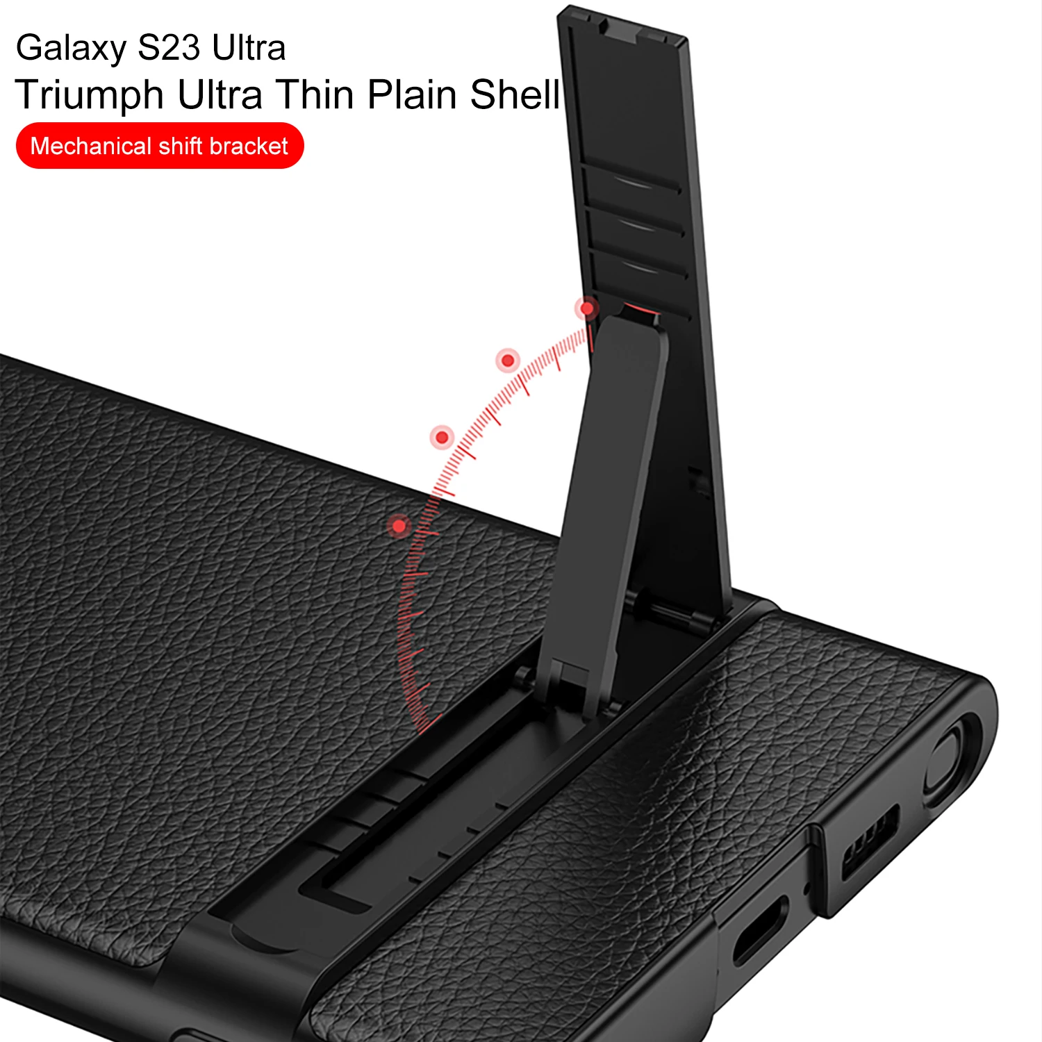 ACC-Shockproof Leather Bracket Cover for Samsung S23 Ultra 5G, High Quality Standing Phone Case, Galaxy S23Plus Case