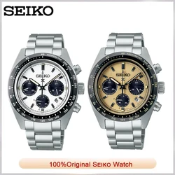 Seiko automatische mechanische Uhr Panda di dreiäugige Uhren platte Chronograph kompletter Kalender Original ssc813p1 Herren Armbanduhren