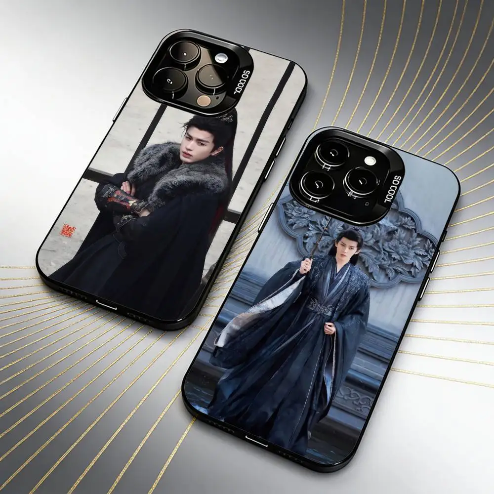 

Linghe Z-ZHANG Ancient Costume Fans Phone Case For iPhone 16 17 15 14 12 13 Pro Max Black Candy Matte Shockproof Cover