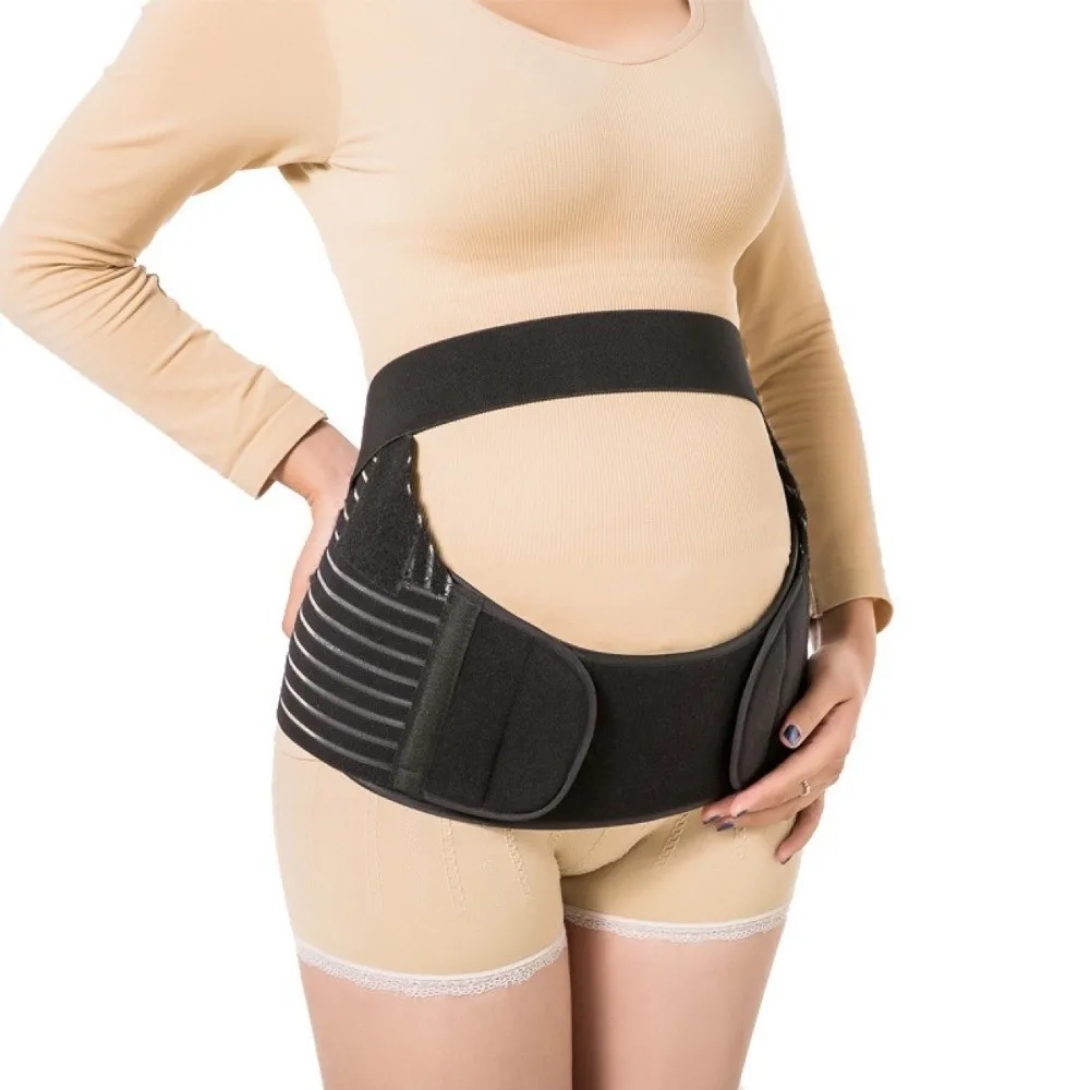 Cinturones ajustables para mujeres embarazadas, banda elástica transpirable para el vientre de maternidad, soporte Abdominal desmontable fácil de usar, Prenatal
