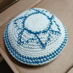 White Yarmulke Hat for Male Adult Jewish Traditional Gatherings Hat Handmade Embroidery Pray Cultural Occasions Drop Shipping