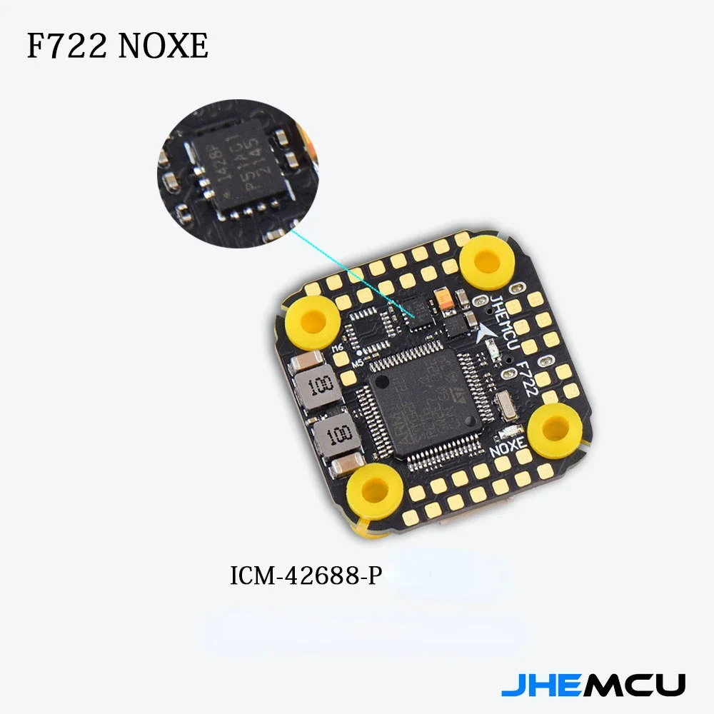 JHEMCU F722 NOXE Flight Controller Built-in Gyro Barometer OSD 16MB BlackBox Dual BEC 3-6S 20X20mm for RC FPV Freestyle Drone