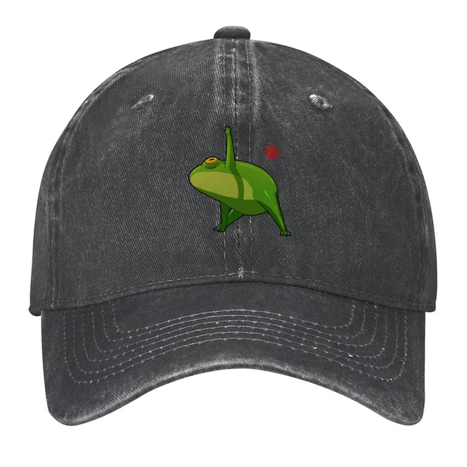 

Yoga Frog Triangle Pose Baseball Cap Sunscreen Visor Sports Cap Golf Hat Man Men Golf Wear Women's