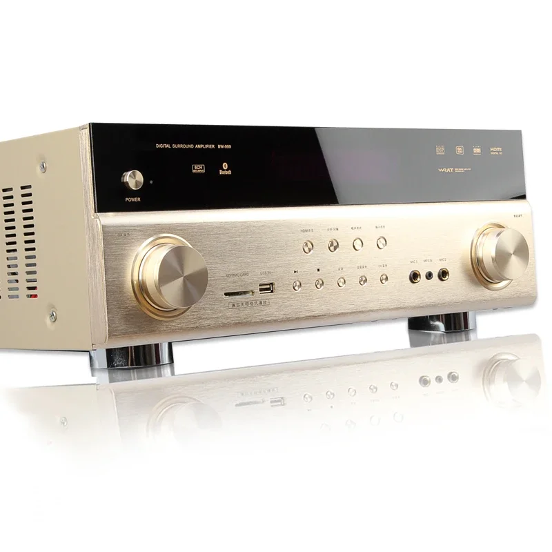 Vofull Home Theater BT 5.0 AV Receiver 450W 5.1ch Power Amplifier HD ARC Optical Coaxial DSP Audio Amplifier