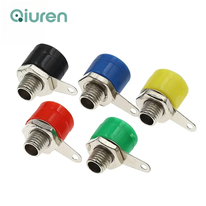10pcs 4mm Banana Panel Socket Test Probe Binding Post Nut Plug Jack Connector