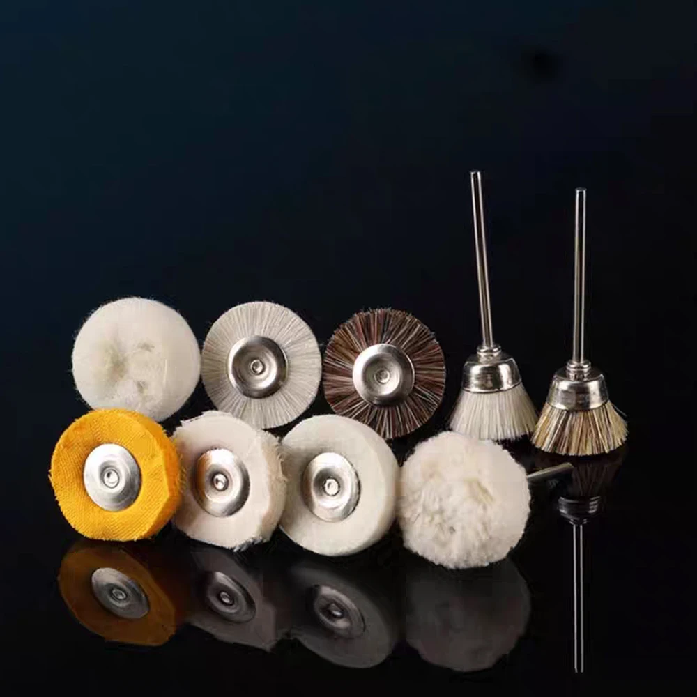 

10Pcs Dental Polishing Brush Felt Wheel Wool Cotton Polishing Brushes Polishers for Rotary Tools 2.35mm Polishing Wheel