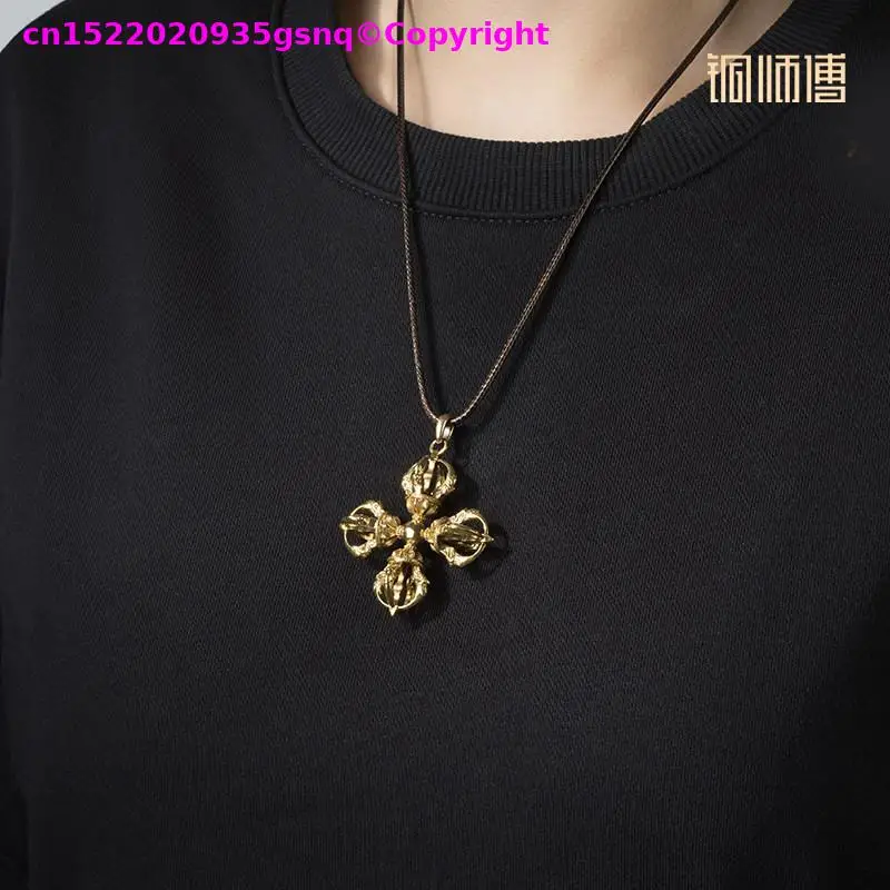 TOP Power Buddhist gold-plating Vajra talisman Thailand Tibet efficacious buddha Amulet Eliminate bad luck bless safety healthy
