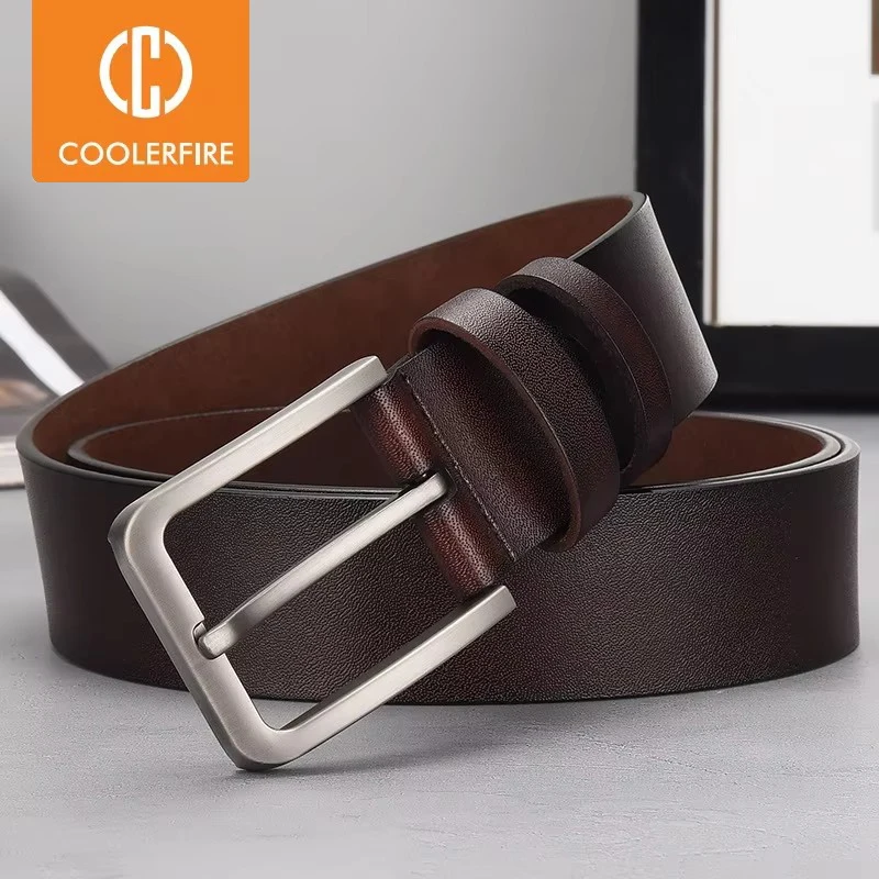 New Belt for Man Genuine Leather Designer Luxury Men's Trouser Belt Belt for Jeans Male belts Pin Buckle Waistband Strap HQ027