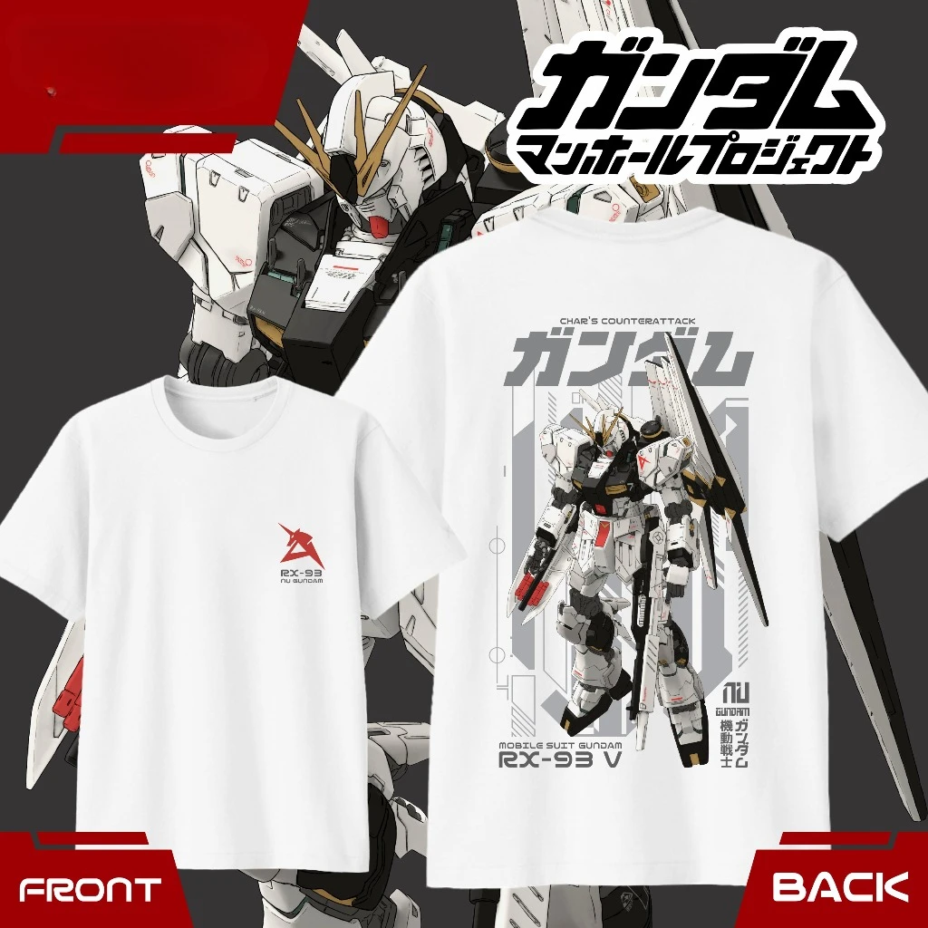 CAMISETA RX-93 para hombre NU GUNDAM CHAR'S COUNTER ATTACK, camisetas no oficiales de algodón puro 30's, camisetas premium para adultos, ropa de calle