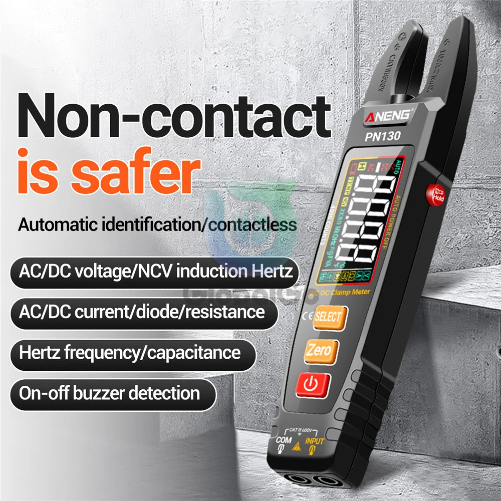 Aneng Pn130 Inteligente Digital Clamp Meter 4000 Contagens ac dc Tensão Atual Protable Multímetro Capacitância Resistência Testadores