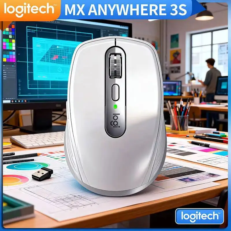 

Travel MX Anywhere 3S - 8K DPI, 3-Device Bluetooth, Quick Charge, Perfect for Short Trip & Campus Office Task