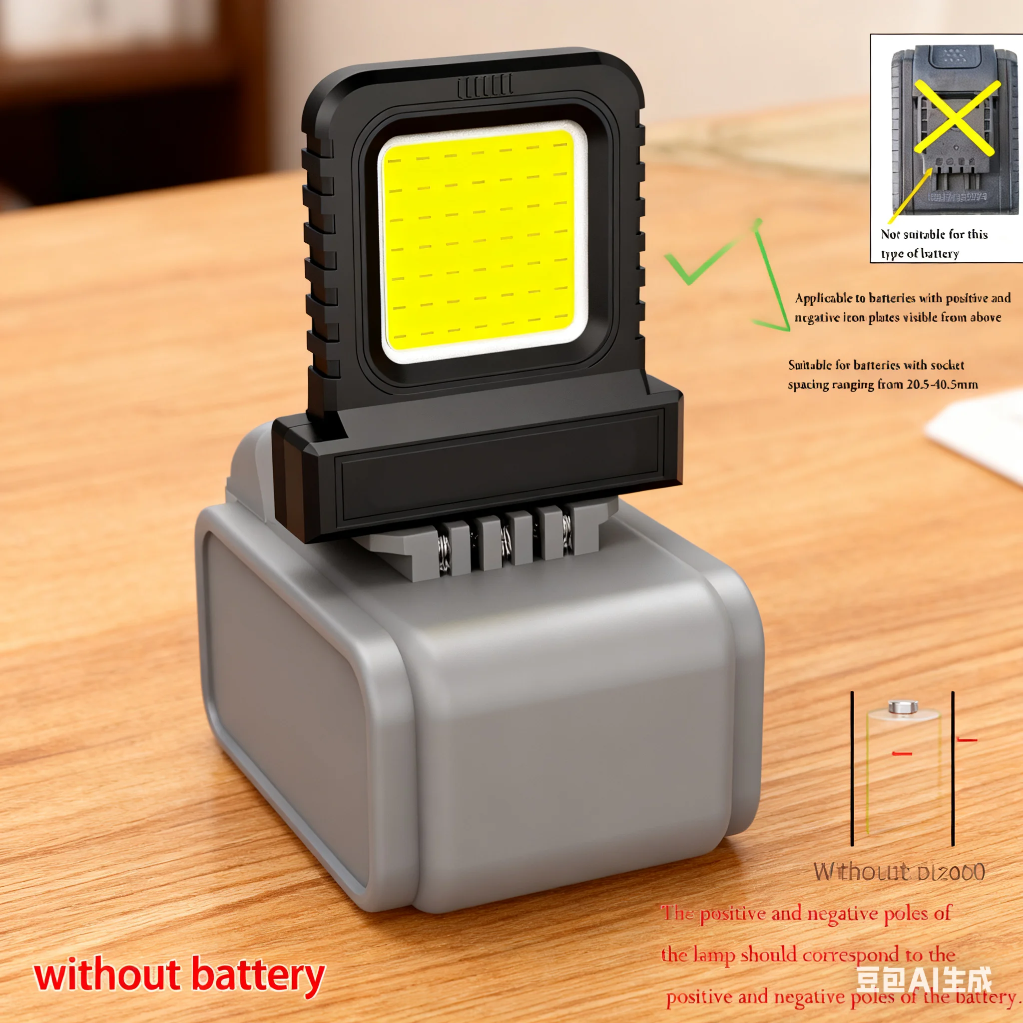 2PCS LED Camping Lantern Mini Pocket Work Light With A Bright 14W LED Module Lithium Batteries 20V/21V For Outdoor Or Jobsite