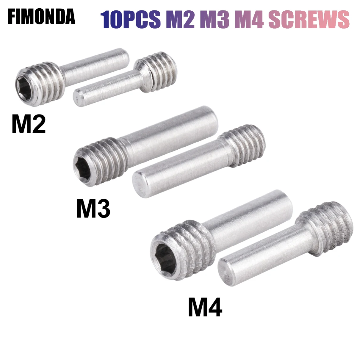 M2 M3 M4 Schraubenbolzen-Set, 10-teilig, vorne und hinten, Stoßstange, Antriebswelle, Stift, Achse, Stellschrauben, für 1/10 RC Crawler Car Axial SCX10 Modelle
