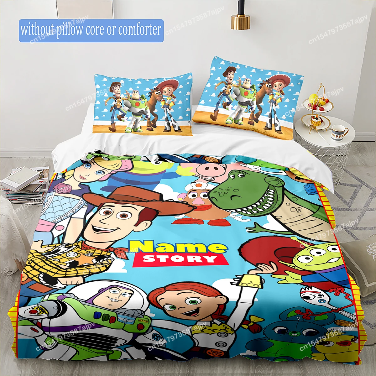 Personalized Duvet Custom Cute Cartoon Cowboy Bear Bedding Set King Twin Double 3 Piece Polyester Duvet Cover Set-QIANG