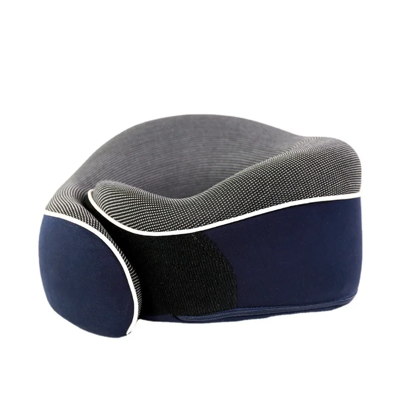 Portable Memory Foam U Neck Pillow 360 Degree Surround Support Travel Cushion With Eye Mask & Earplugs For Airplane Sleeping