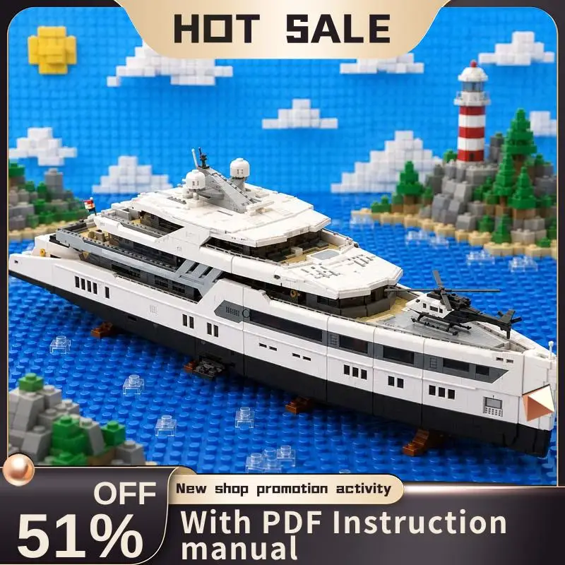 Nuevo y Popular Juego de Construcción de 47827 Piezas, Modelo de Yate Mega Grande, Ideas Creativas, Juguetes, Regalos de Cumpleaños, Bloques de Construcción