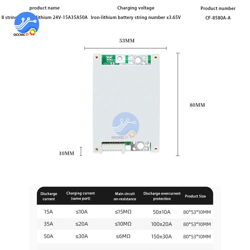 24V 8S 15A 35A 50A Lifepo4 Lithium iron phosphate Battery Protection Board Inverter W Balance Circuits 3S 4S 5S 6S 7S Cell BMS