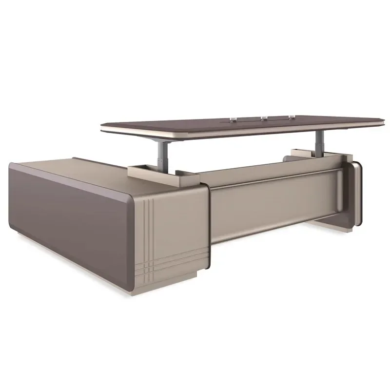 

Прочный стол Boss, комбинация офисного стола и стула, простой современный письменный стол для менеджера, письменный стол директора, письменная офисная мебель