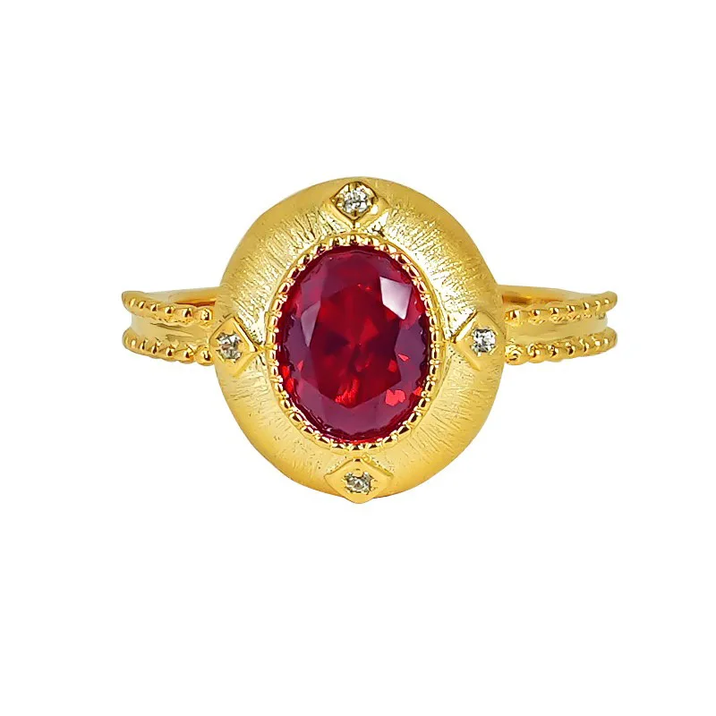 Real 14k Gold Diamond Ring for Women To Join Party ruby Gemstone Anillos De Wedding Diamante Engagement Jewelry Fine Ring Box