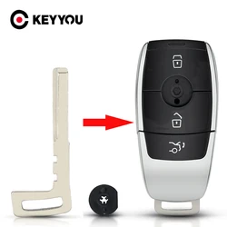 Dandkey Insert Uncut Blank Blade Replacement Smart Car Remote Key Blade For Mercedes Benz 2017 C E Class W213 2018 S