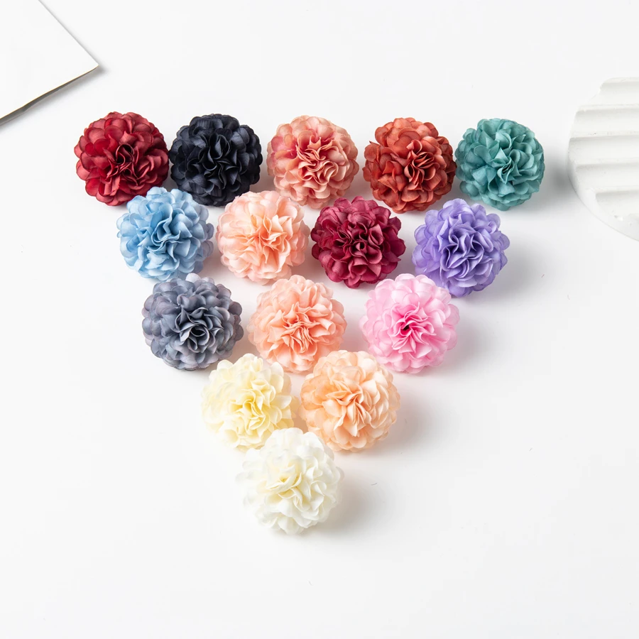 10/20 Stück Seiden-Karminblumen Hortensien für Hochzeit, Party, DIY, Geschenkbox, Scrapbook, Weihnachtskranz, Heimdekoration, künstliche Blumen – Detail 1
