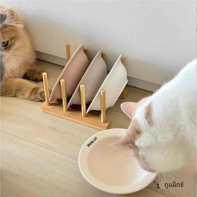 

Акриловая подставка для миски для домашних животных Ra, обеденная тарелка для собак, органайзер для дисплея, миски для еды, деревянная рамка, аксессуары для домашних животных