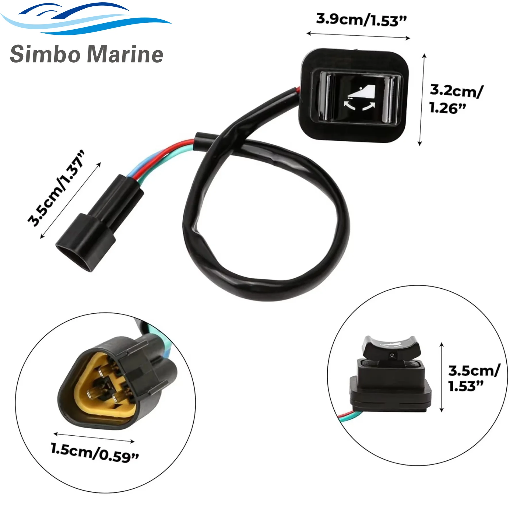 69J-82563-00 69J-82563-01 Boat Power Trim Tilt Switch Assy for Yamaha 150 200 225 250 300HP 4-Stroke Rugged 3 Pin High Hardness