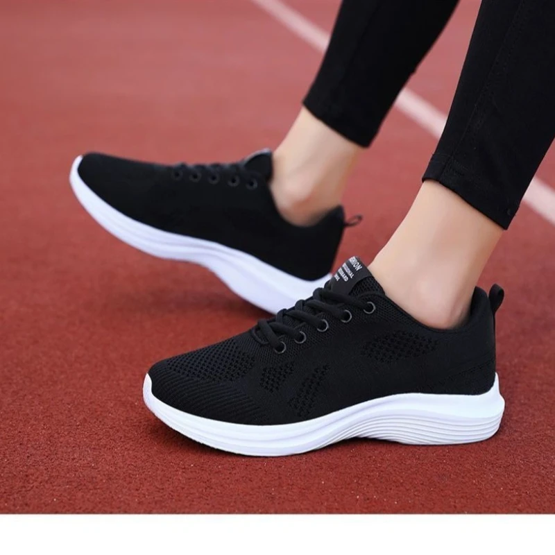 Damen-Sneaker zum Laufen, atmungsaktiv, mit Schnürung und Mesh-Material, rutschfest, leicht, bequem, ideal für sportliche Aktivitäten, zum Spazierengehen und für den Alltag. – Detail 6