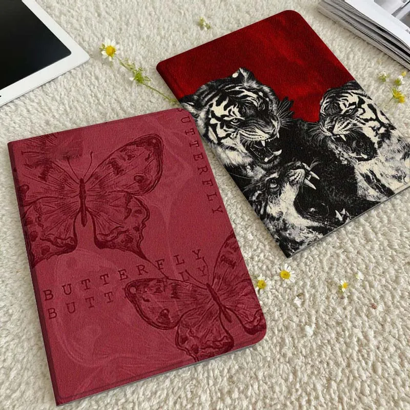 

Red Butterfly Pattern Design Tablet Case For Xiaomi Redmi Mini Pad SE K 2 4 5 6 7 8 2023 2025 11 8.8 11.2 10.1 Pro Gift