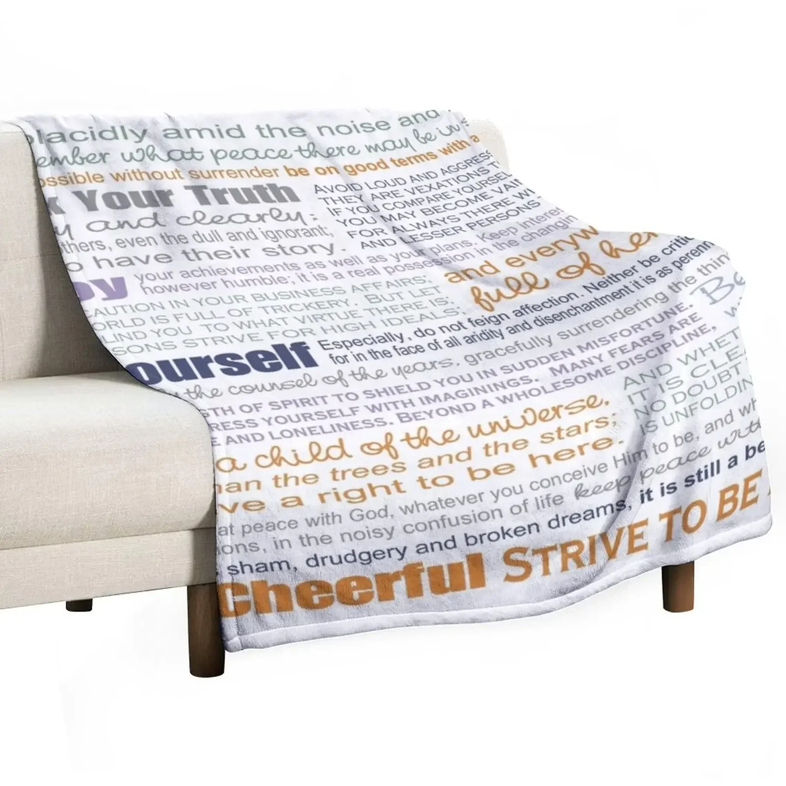 Desiderata - Multi-color Throw Blanket Decorative Sofas Baby heavy to sleep Luxury Designer Soft Blankets For Bed Blankets