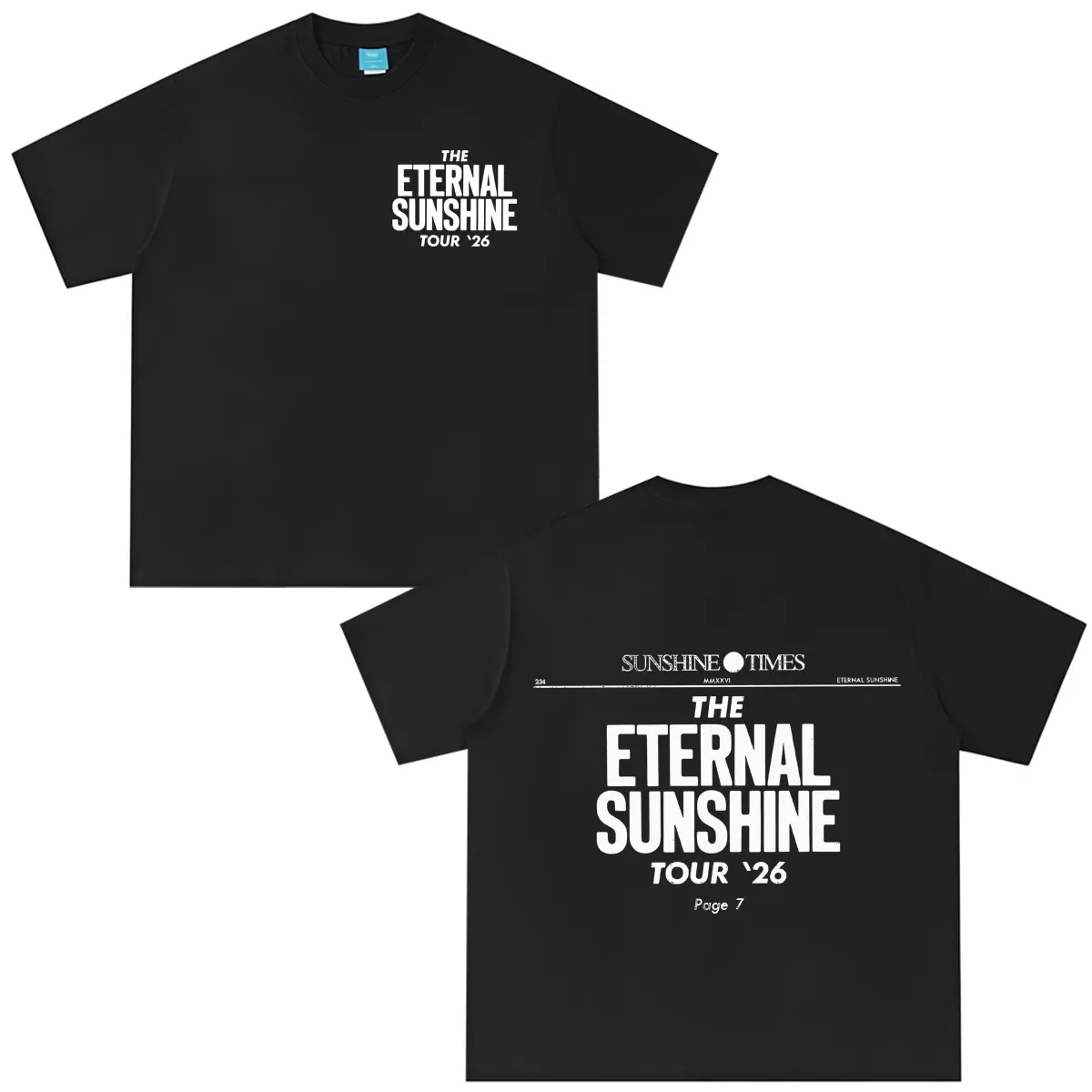 Ariana Grande The Eternal Sunshine Tour Graphic Merch 2026 T Shirt Men Women Cotton T-Shirt Summer Short-sleeved Vintage Tshirts