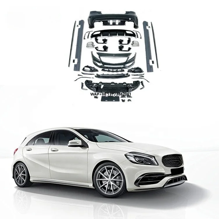 

Комплект обвеса A45 Style для Mercedes-Benz A-класса W176: передний и задний бамперы, боковые пороги