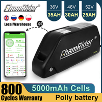 ChamRider 48V 36V 52V Ebike Battery 20ah Polly DP-9 40A BMS 18650 Cells 500W 750W 1000W 1500W 21700Pack Electric Bicycle Lithium