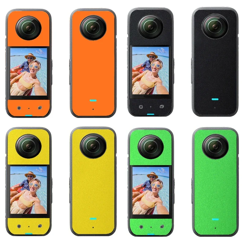 For Insta360 One X3 Colorful Matte PVC Stickers Protective Film Front + Back Decals Skin for Insta360 One X4 / X3 / One X2 Wrap