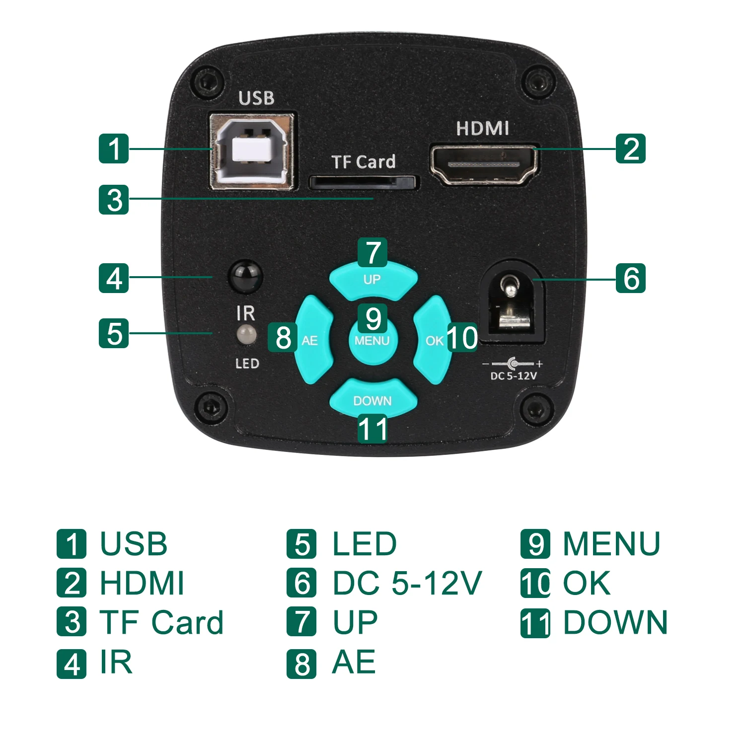 2K 4K Digital Industrial Electronic Video Microscope Camera 48MP 38MP Trinocular Cameras HDMI VGA 1080P For Soldering PCB Repair