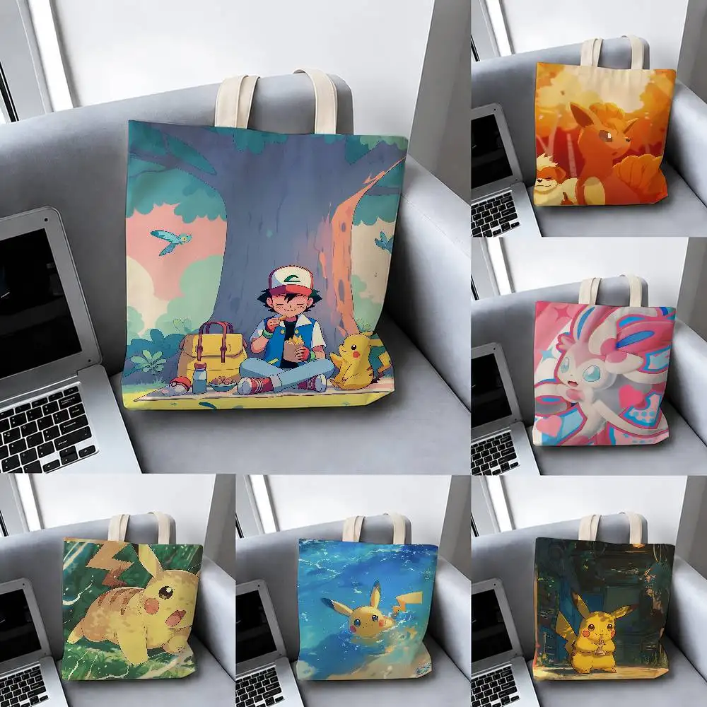 bolsas-de-armazenamento-para-iniciantes-do-pokemon-unova-bolsa-de-viagem-bolsa-de-ombro-para-praia-verao-reutilizavel-para-compras-arte-de-anime