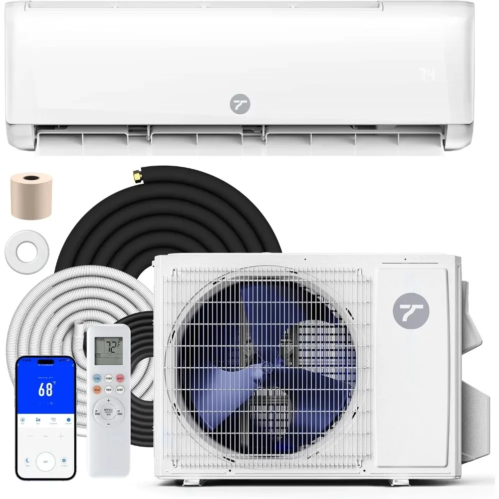 Nuevo Aire Acondicionado Mini Split y Bomba de Calor de 12000 BTU con Envío en EE. UU., 22 SEER2, 115V, Control Inteligente WiFi para Habitaciones de hasta 750 Pies Cuadrados