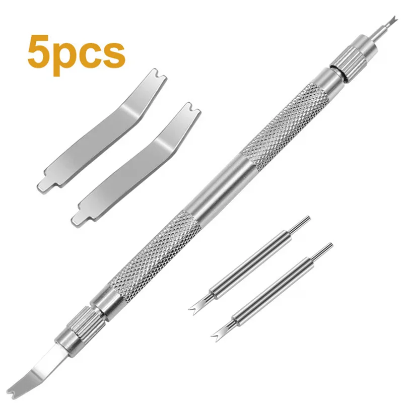 Metal Watch Prying Tool Back Cover Opener Strap Replacement Band Link Pins Remover Watchmaker Repair Kit 1/2PCS