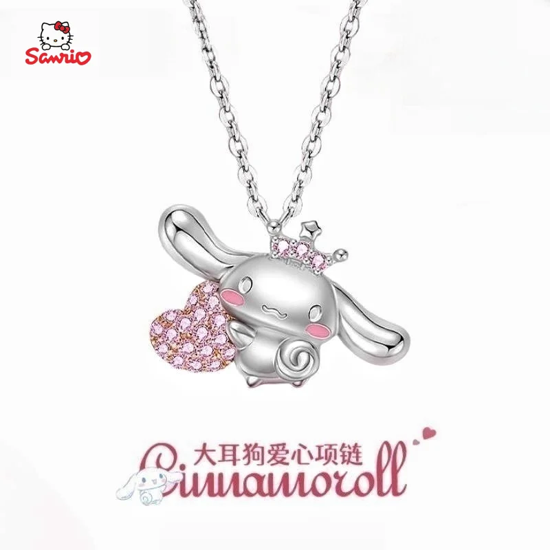 HelloKitty Sanrio cinnamonoll kawaii necklace student light luxury niche high-end jewelry 18-year-old adult gift birthday gift