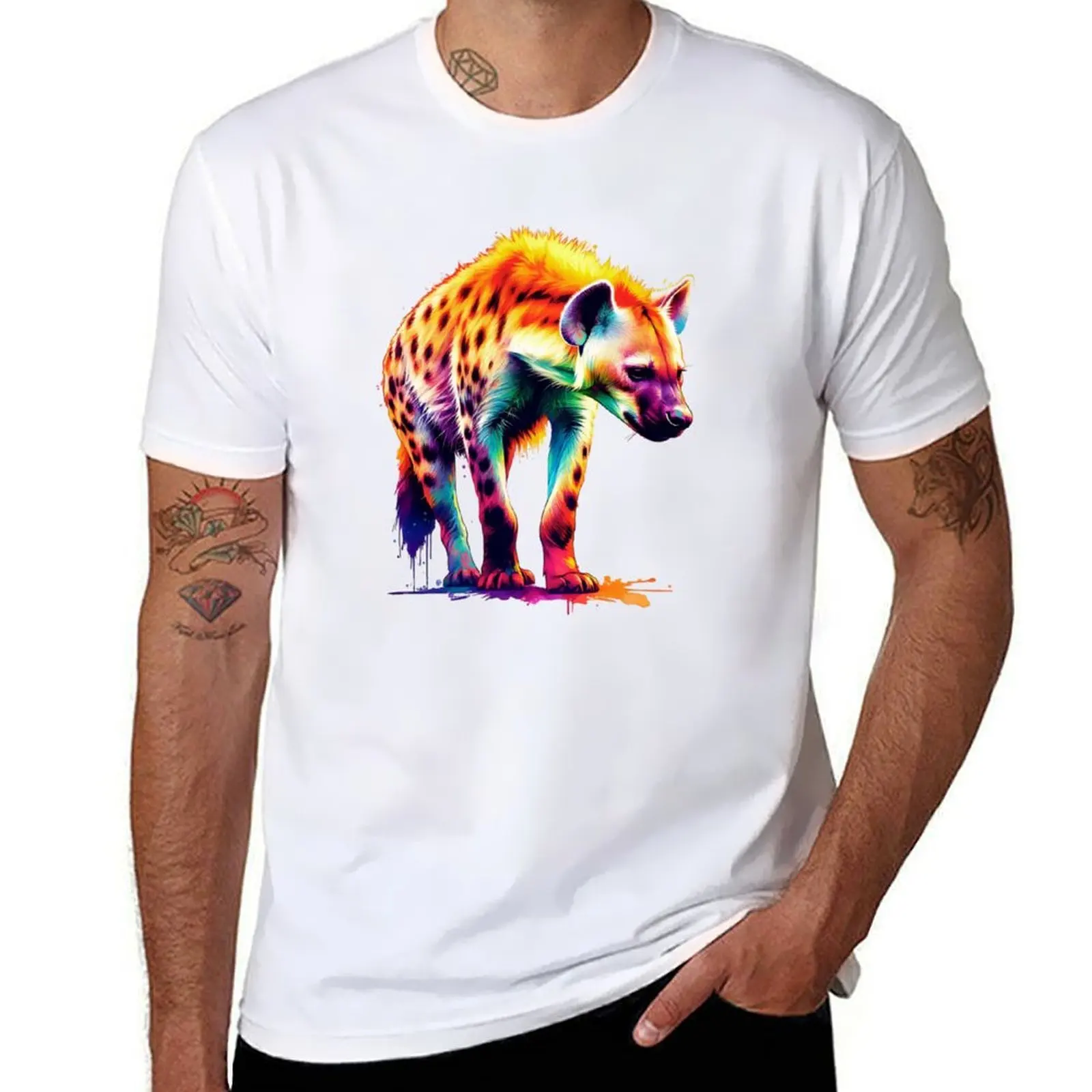 

Watercolor Hyena T-Shirt t shirts for man pack cotton cotton t shirt pack T-Shirt