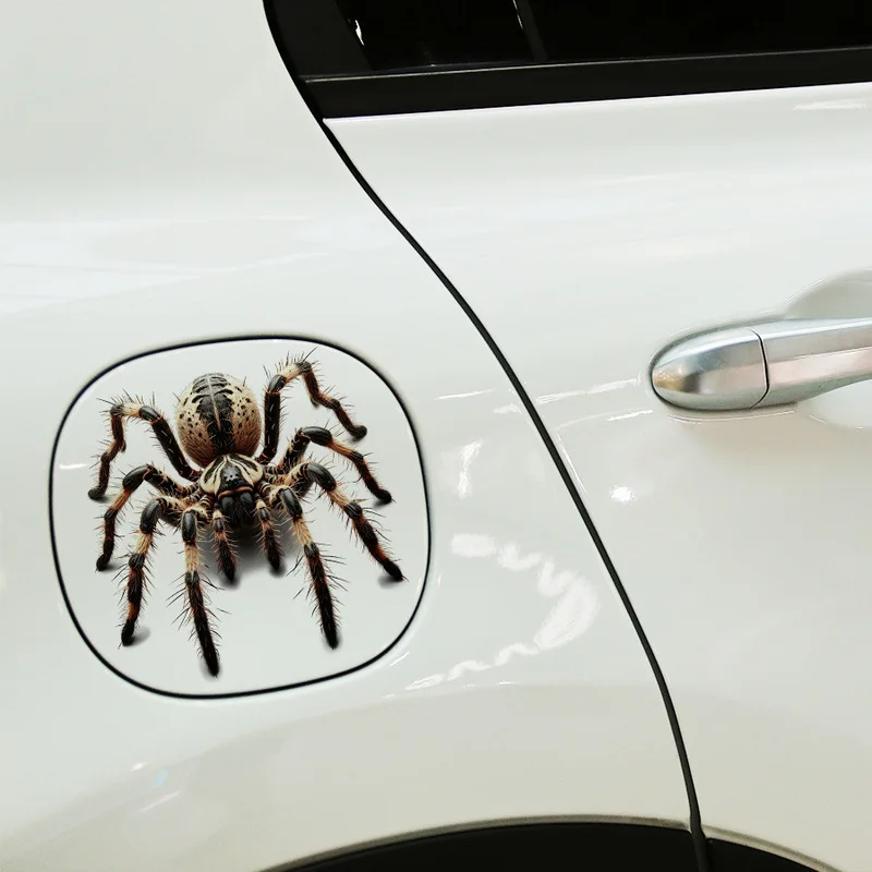 Halloween Realistic Spider Decor Sticker, 3D Visual Illusion Wall Decal, Creepy Spooky Festive Ornament for Home Indoor Decor