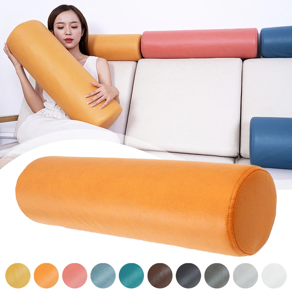 

2026 Cylindrical Pillow Neck Back Knee Support Cushion Solid Color Technology Fabric Material Long Body Pillow Micro Waterproof